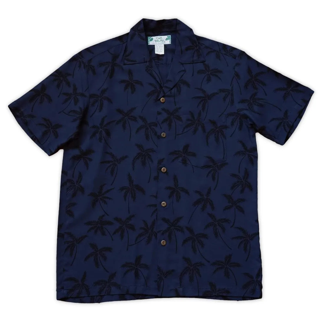 Balmy Black Hawaiian Rayon Shirt with Coconut Buttons | Soft Fabric ...