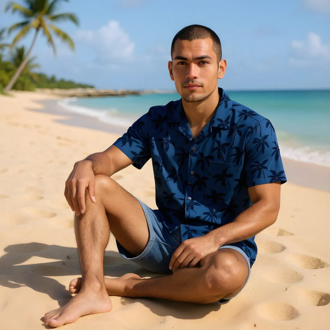 Balmy Black Hawaiian Rayon Shirt - Made in Hawaii