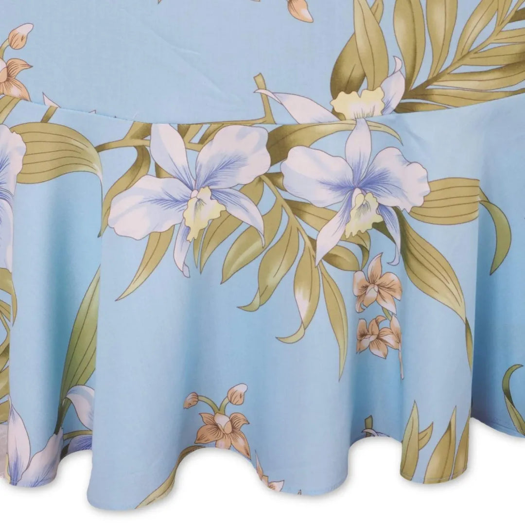 Bamboo Orchid Baby Blue Laka Hawaiian Dress - Made in Hawaii