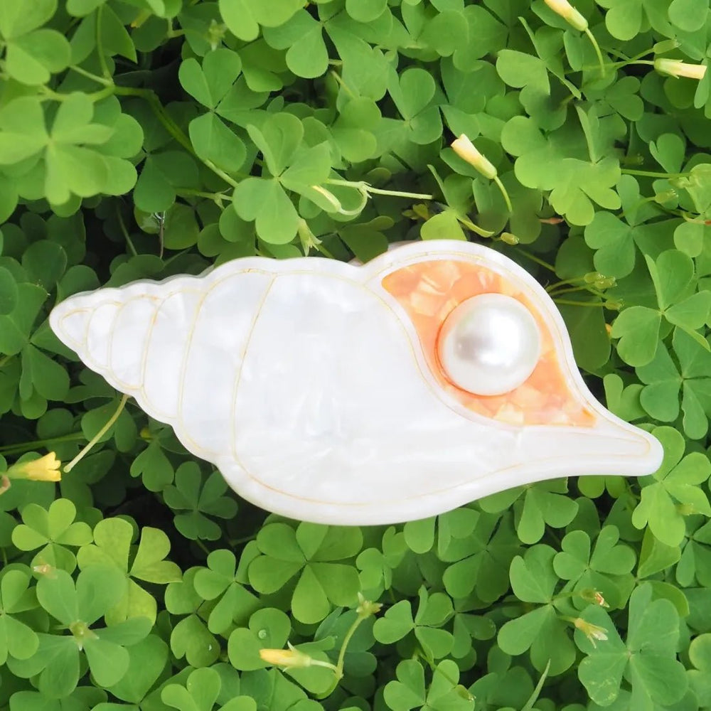 Banded Tulip Seashell Hair Claw – Authentic Hawaiian Hair Accessories by Lavahut