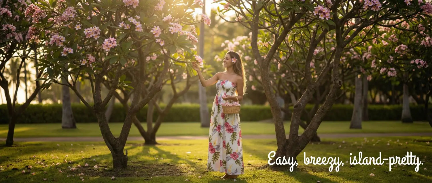 Maxi Long Smock Hawaiian Dress