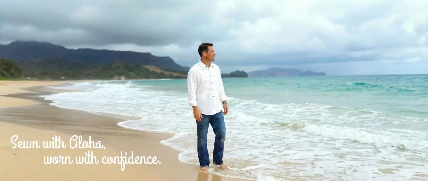 Long Hawaiian Sleeve Aloha Shirt