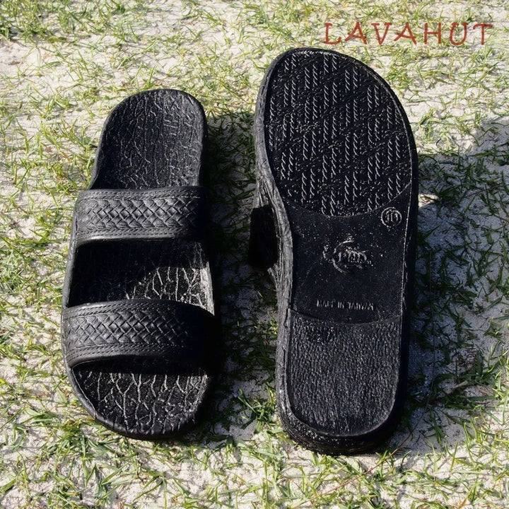 Black Classic Jandals® - Pali Hawaii Sandals - Made in Hawaii