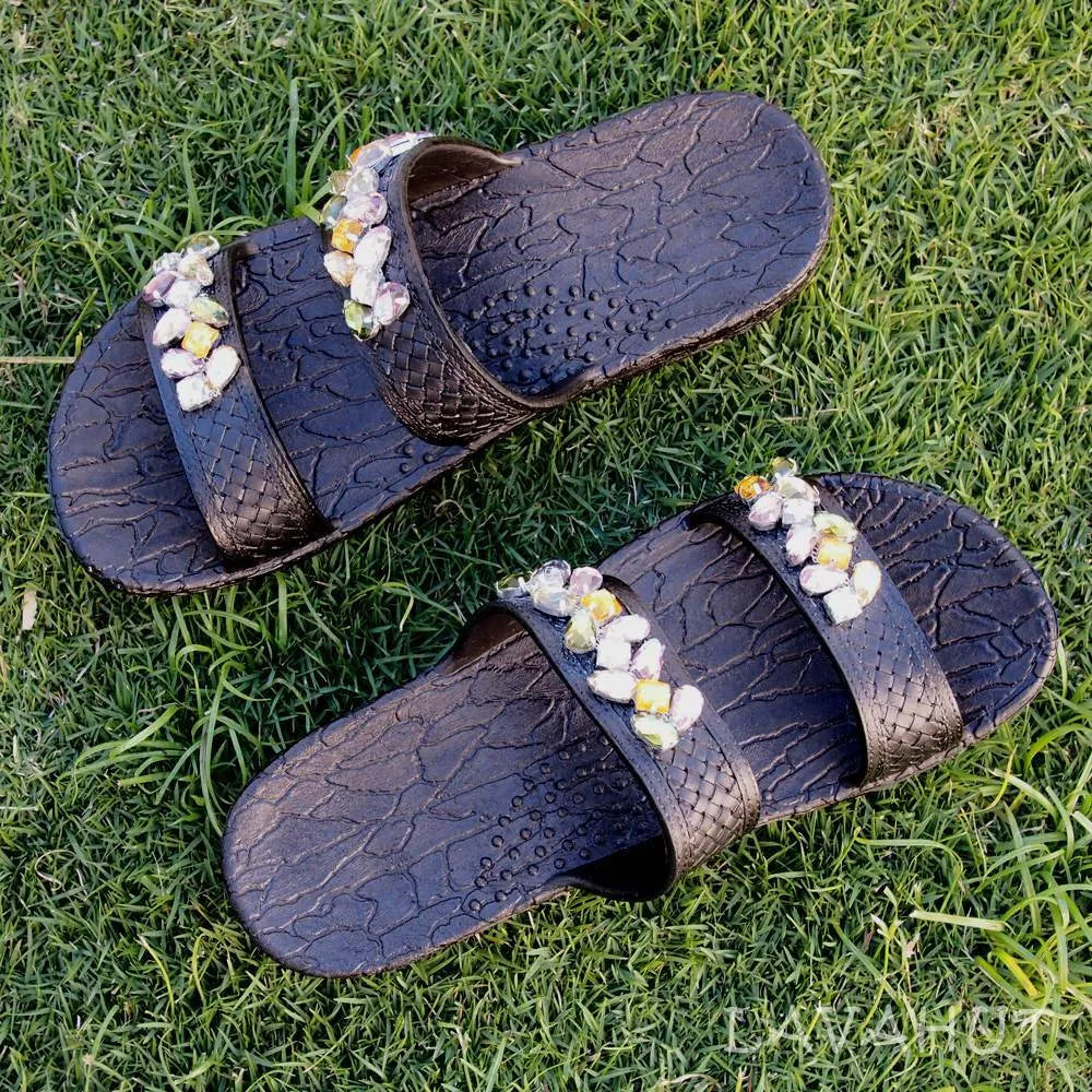 Black Jane Dazzle Jandals® - Pali Hawaii - Made in Hawaii