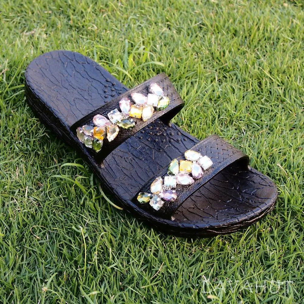 Black Jane Dazzle Jandals® - Pali Hawaii - Made in Hawaii