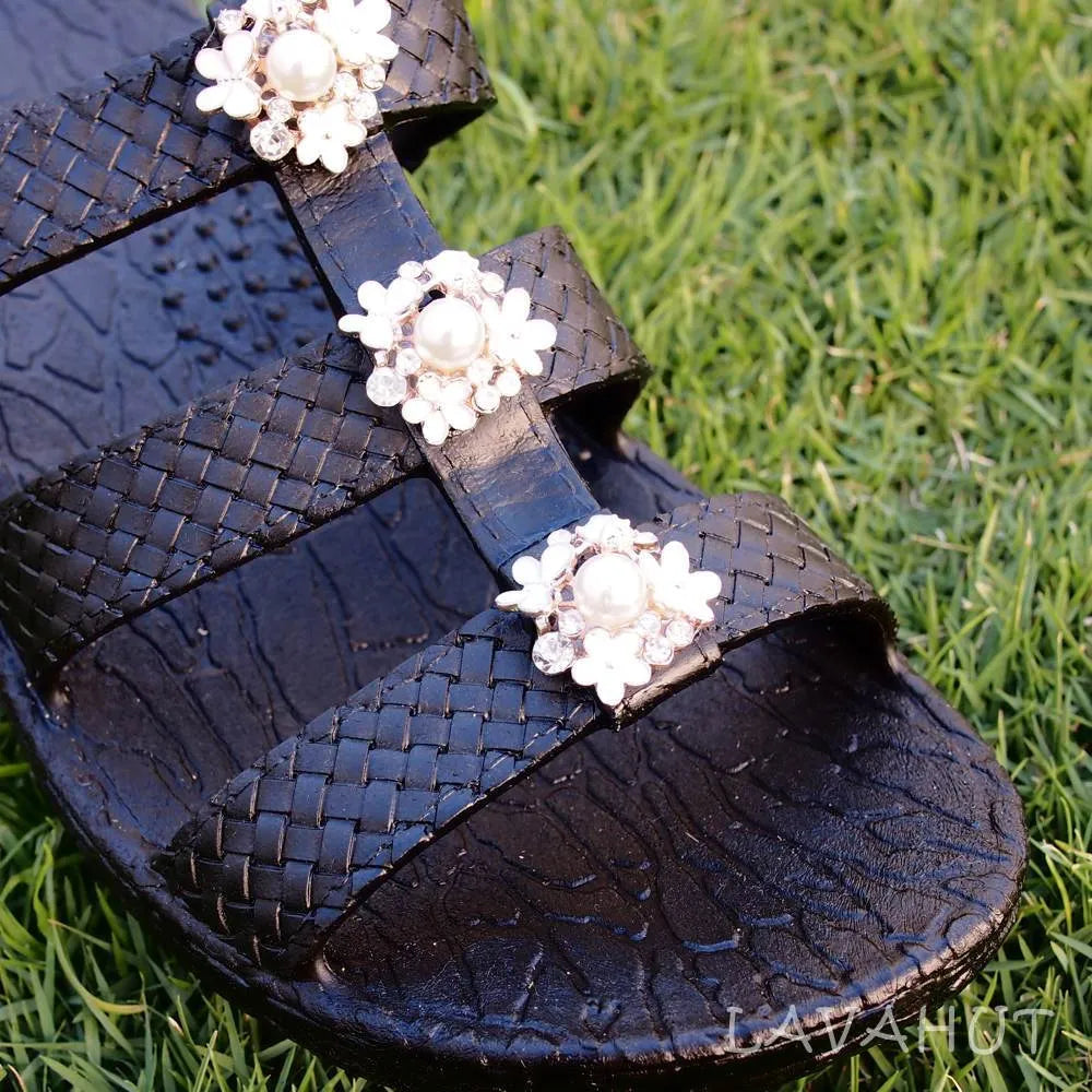 Black Jaya Pearl Jandals® - Pali Hawaii - Made in Hawaii