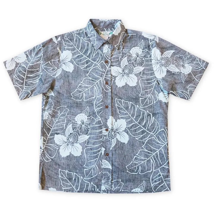 Black Ka'anapali Hawaiian REVERSE Shirt – Authentic Hawaiian Reverse Men's Shirts by Lavahut