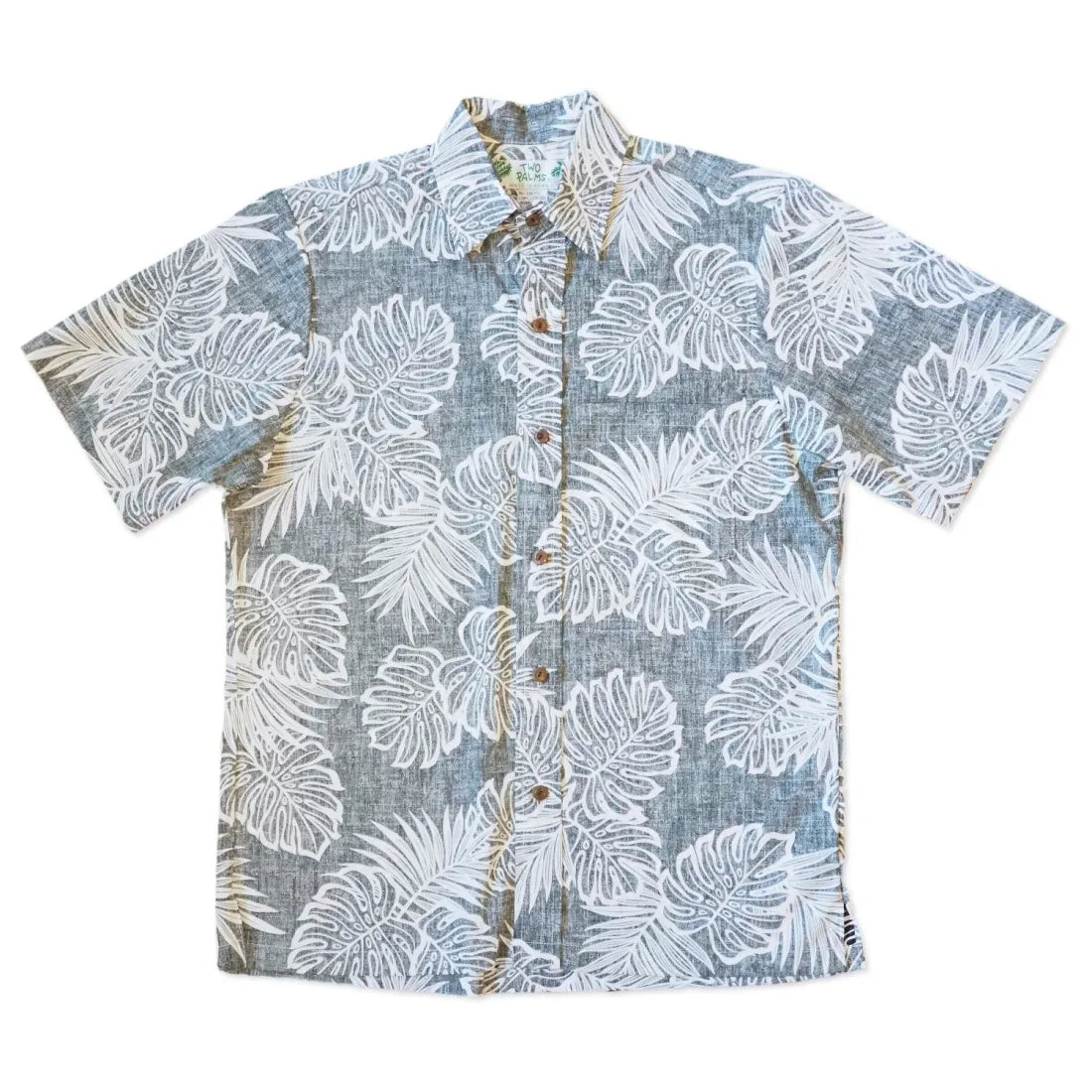 Black Leaf Hawaiian Reverse Shirt - Made In Hawaii