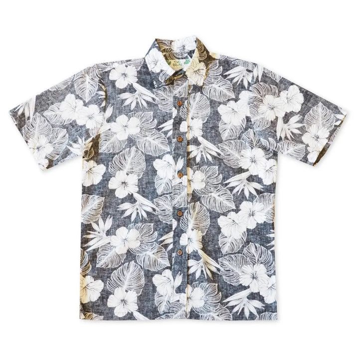 Black Moonlight Hawaiian Reverse Shirt - Made in Hawaii