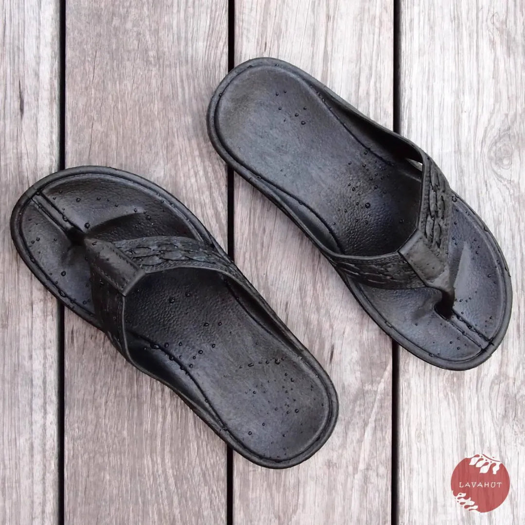 Black Shaka™ - Pali Hawaii Thong Sandals - Made in Hawaii