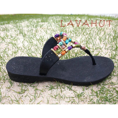 Black Sparkle Karma™ - Pali Hawaii Sandals Made