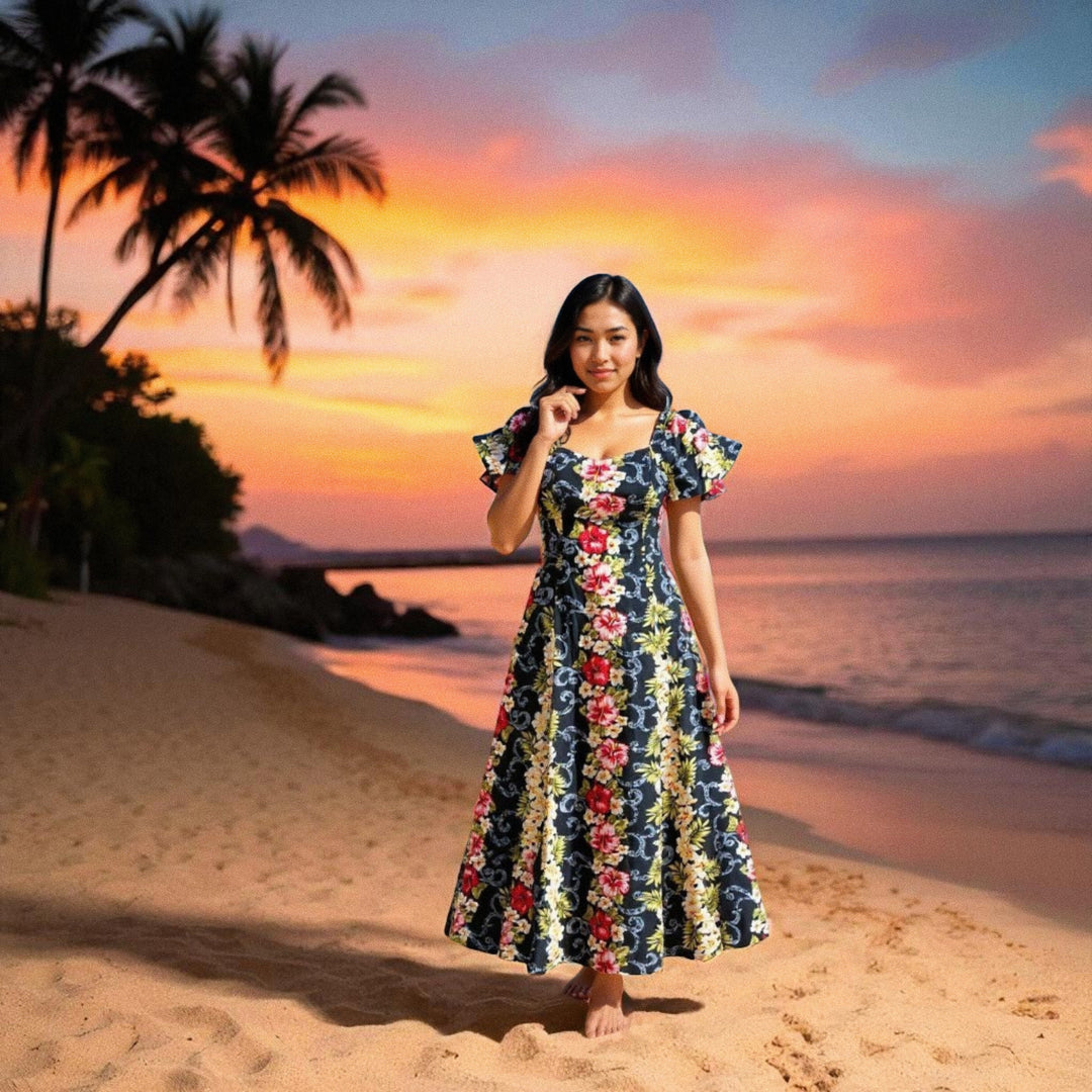 Blackmist Aikane Hawaiian Dress Made in Hawaii