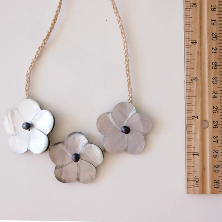 Blossom Plumeria Hawaiian Bib Necklace - Made in Hawaii