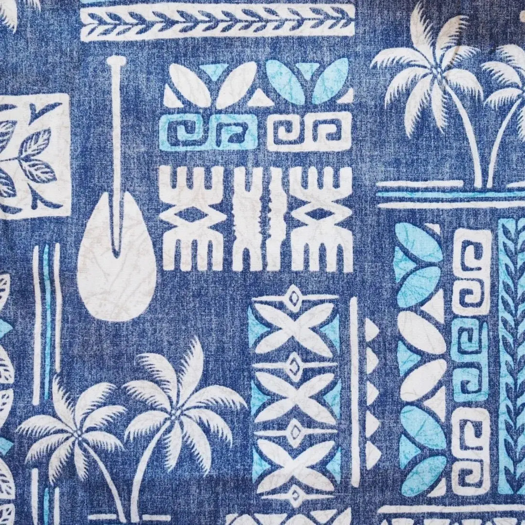 Blue Expedition Hawaiian Reverse Shirt Made in Hawaii