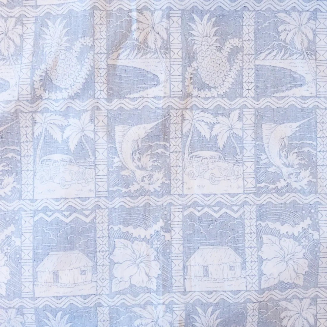 Blue Haleakala Sky Hawaiian REVERSE Shirt – Authentic Hawaiian Reverse Men's Shirts by Lavahut