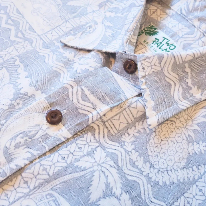 Blue Haleakala Sky Hawaiian REVERSE Shirt – Authentic Hawaiian Reverse Men's Shirts by Lavahut