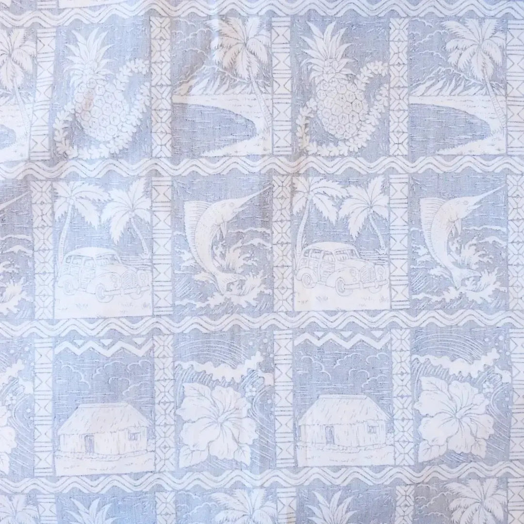 Blue Haleakala Sky Hawaiian Reverse Shirt - Made in Hawaii