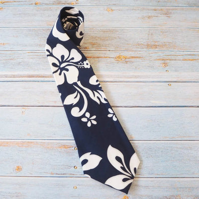 Blue Haleiwa Hawaiian Necktie - Made In Hawaii