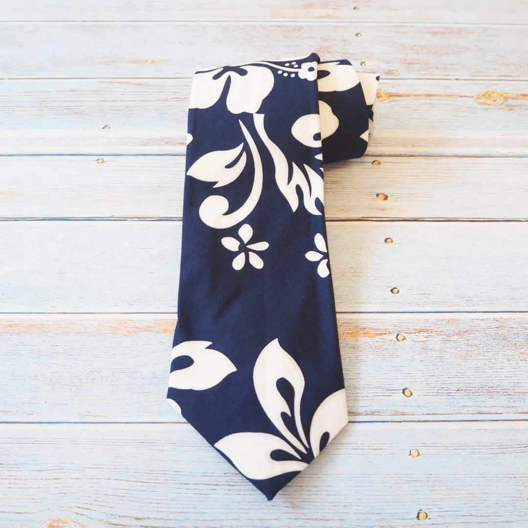 Blue Haleiwa Hawaiian Necktie - Made in Hawaii