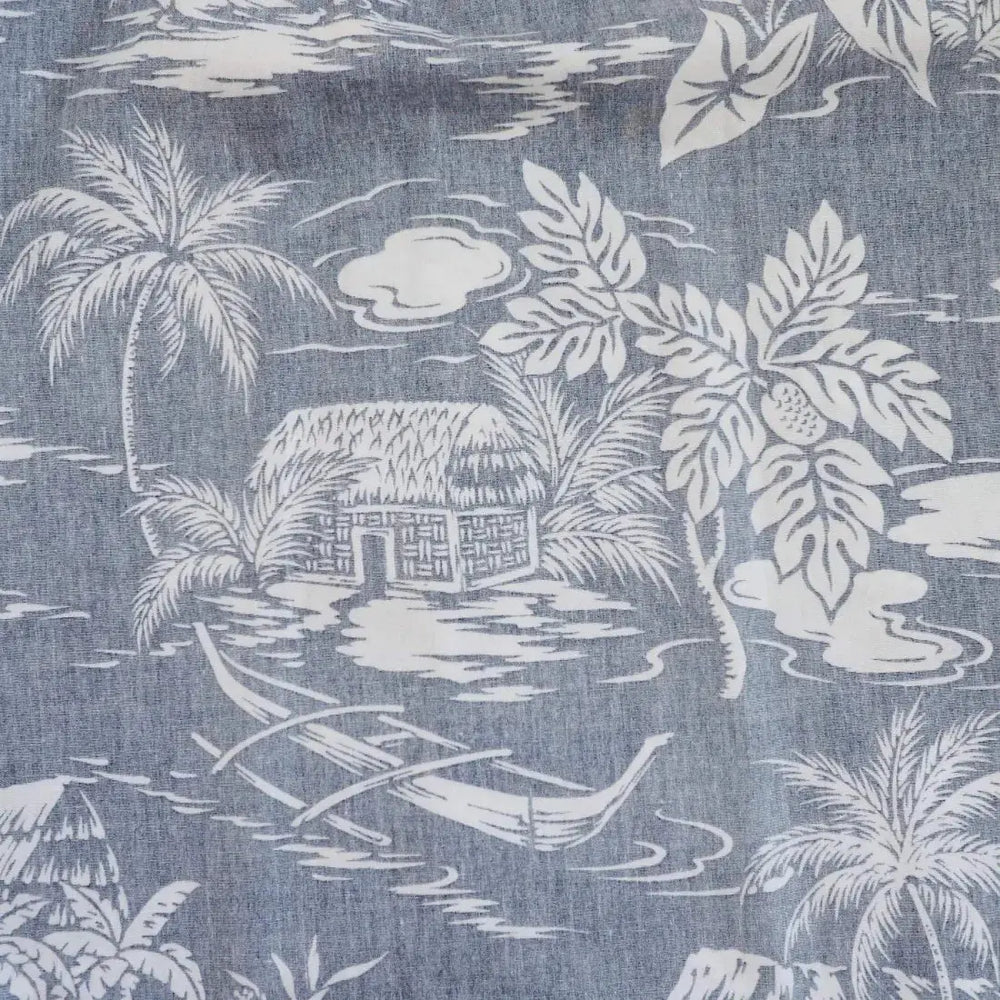 Blue Island Hawaiian Reverse Shirt Made in Hawaii