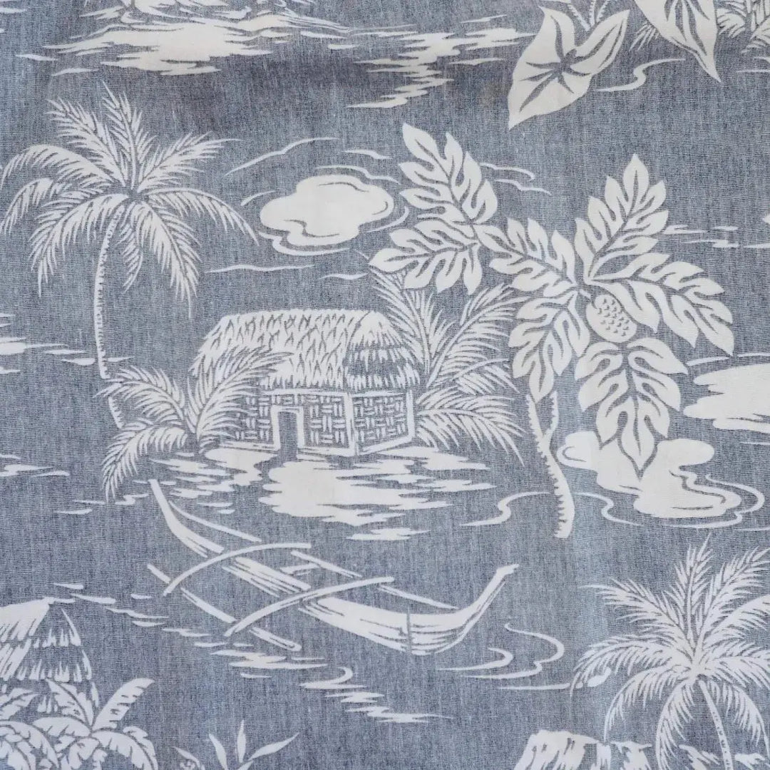 Blue Island Hawaiian Reverse Shirt Made in Hawaii