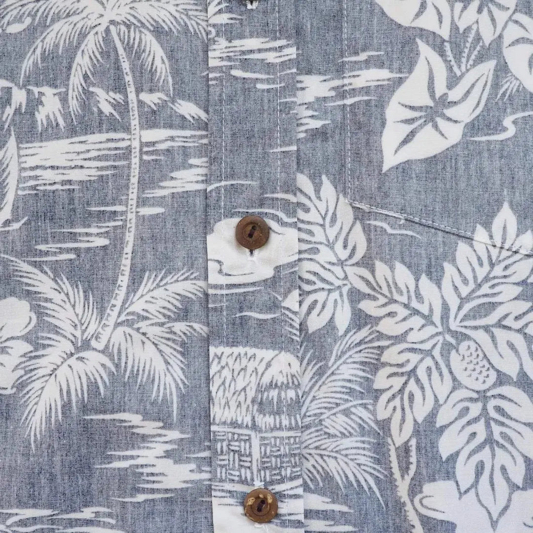 Blue Island Hawaiian Reverse Shirt Made in Hawaii