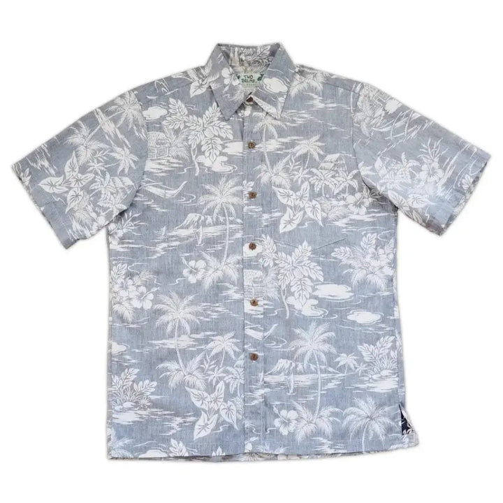 Blue Island Hawaiian Reverse Shirt Made in Hawaii