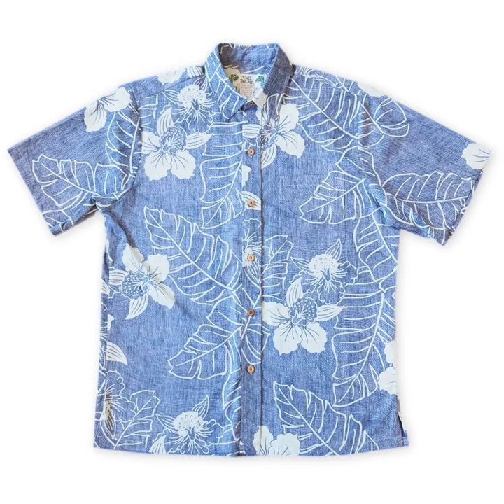 Blue Ka'anapali Hawaiian REVERSE Shirt – Authentic Hawaiian Reverse Men's Shirts by Lavahut