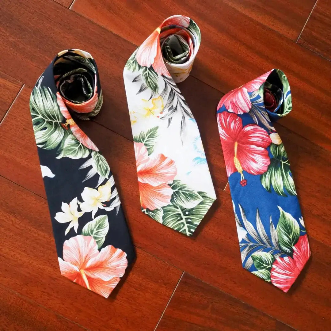 Blue Ke’e Hawaiian Necktie - Made in Hawaii