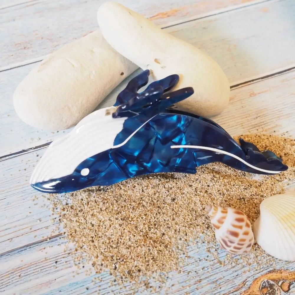 Blue Whale Hawaiian Hair Claw – Authentic Hawaiian Hair Accessories by Lavahut