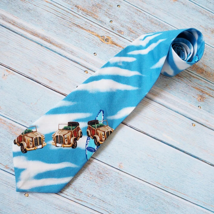 Blue Woodie Cruiser Hawaiian Necktie - Made in Hawaii