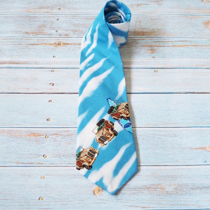 Blue Woodie Cruiser Hawaiian Necktie - Made in Hawaii