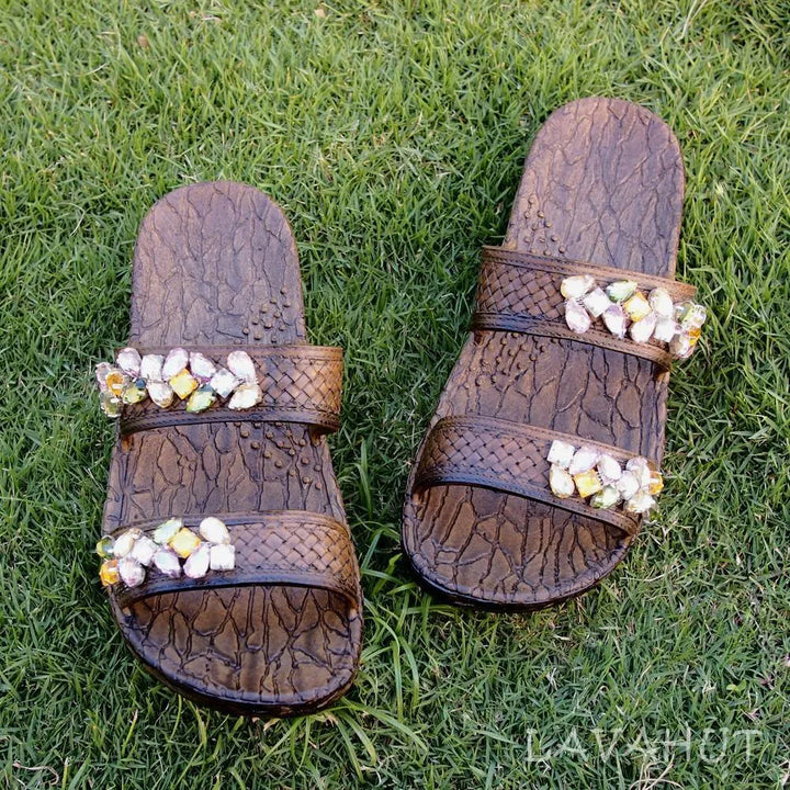 Brown Jane Dazzle Jandals® - Pali Hawaii - Made in Hawaii