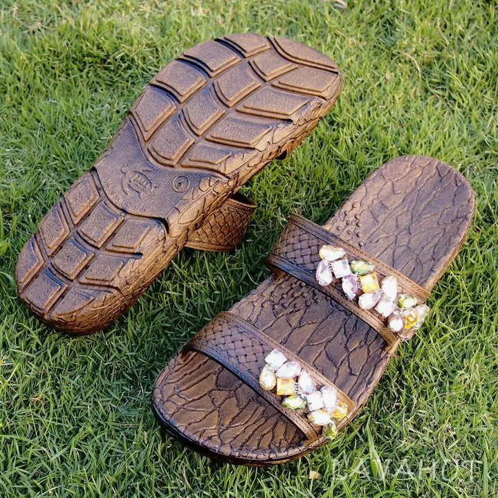 Brown Jane Dazzle Jandals® - Pali Hawaii - Made in Hawaii