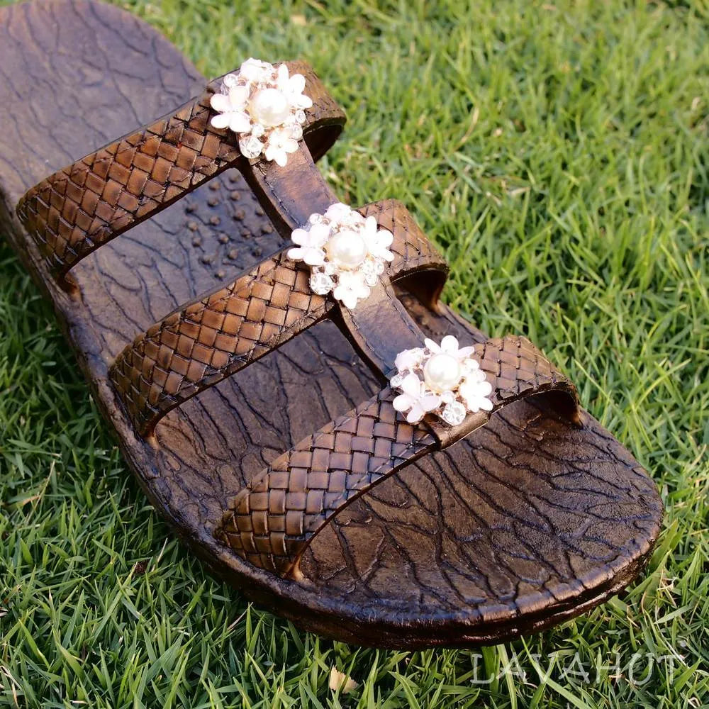 Brown Jaya Pearl Jandals® - Pali Hawaii - Made in Hawaii