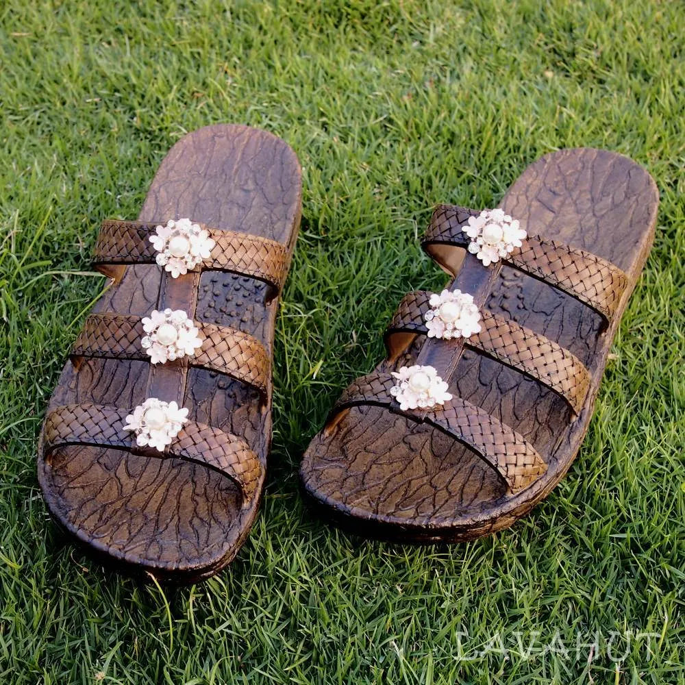 Brown Jaya Pearl Jandals® - Pali Hawaii - Made in Hawaii