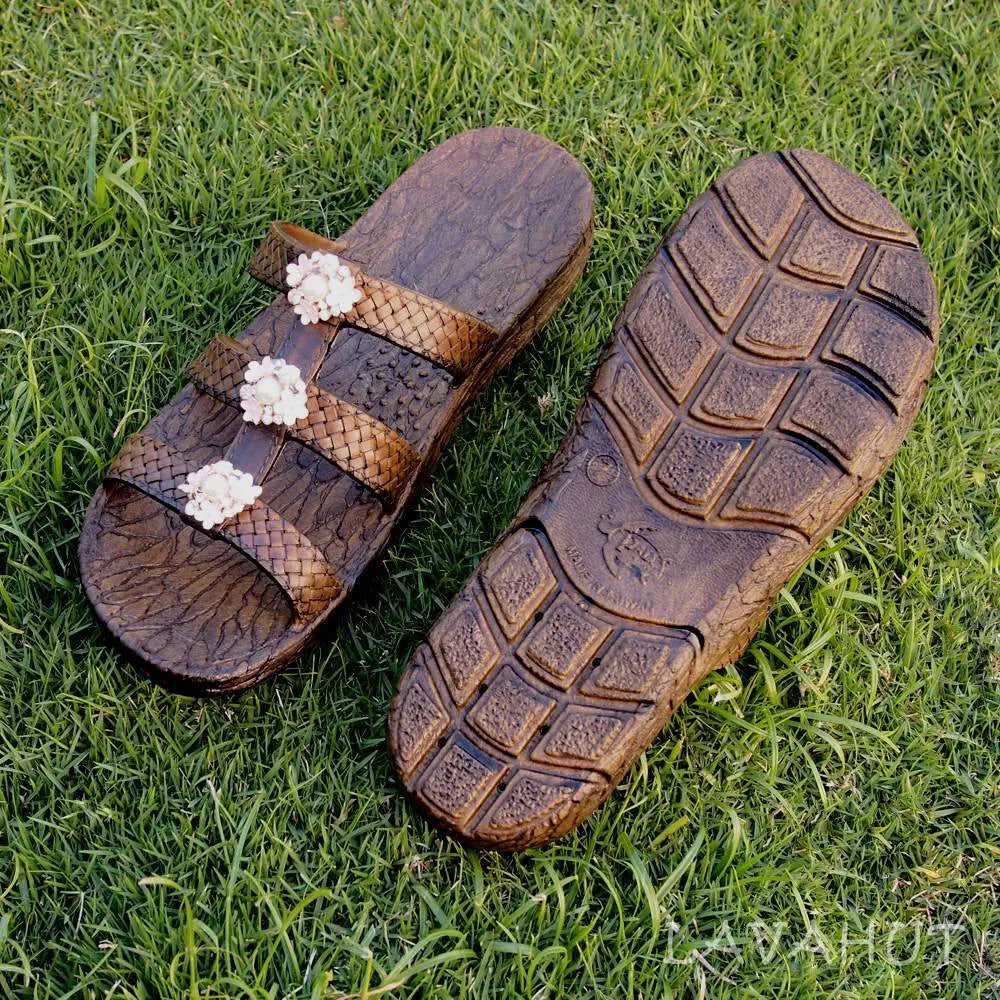 Brown Jaya Pearl Jandals® - Pali Hawaii - Made in Hawaii