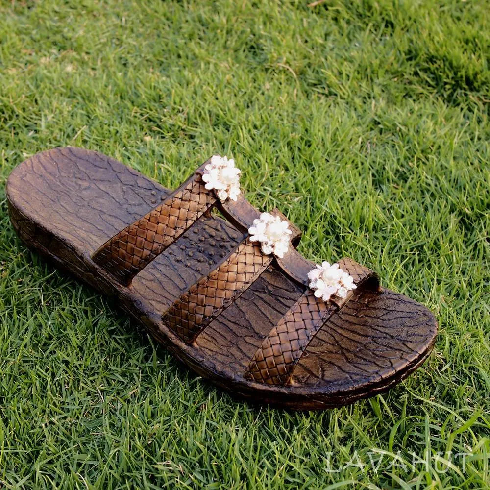 Brown Jaya Pearl Jandals® - Pali Hawaii - Made in Hawaii