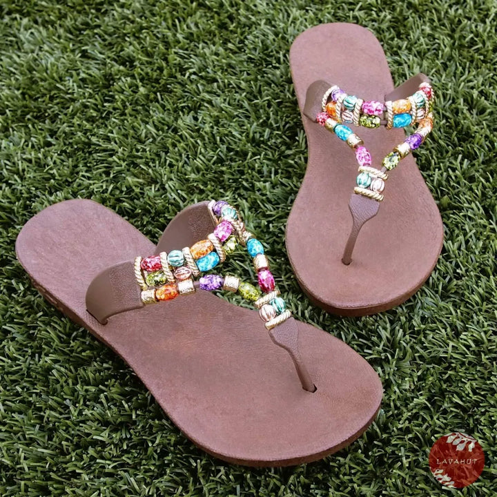 Brown Sparkle Karma™ - Pali Hawaii Sandals - Made in Hawaii