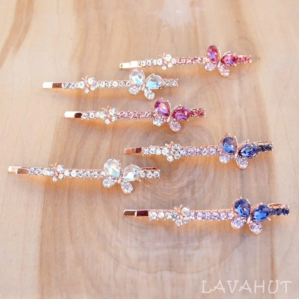 Butterfly Sparkly Hair Pin Set - Made in Hawaii