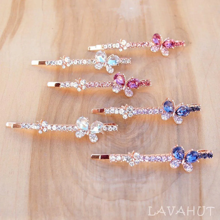 Butterfly Sparkly Hair Pin Set - Made in Hawaii