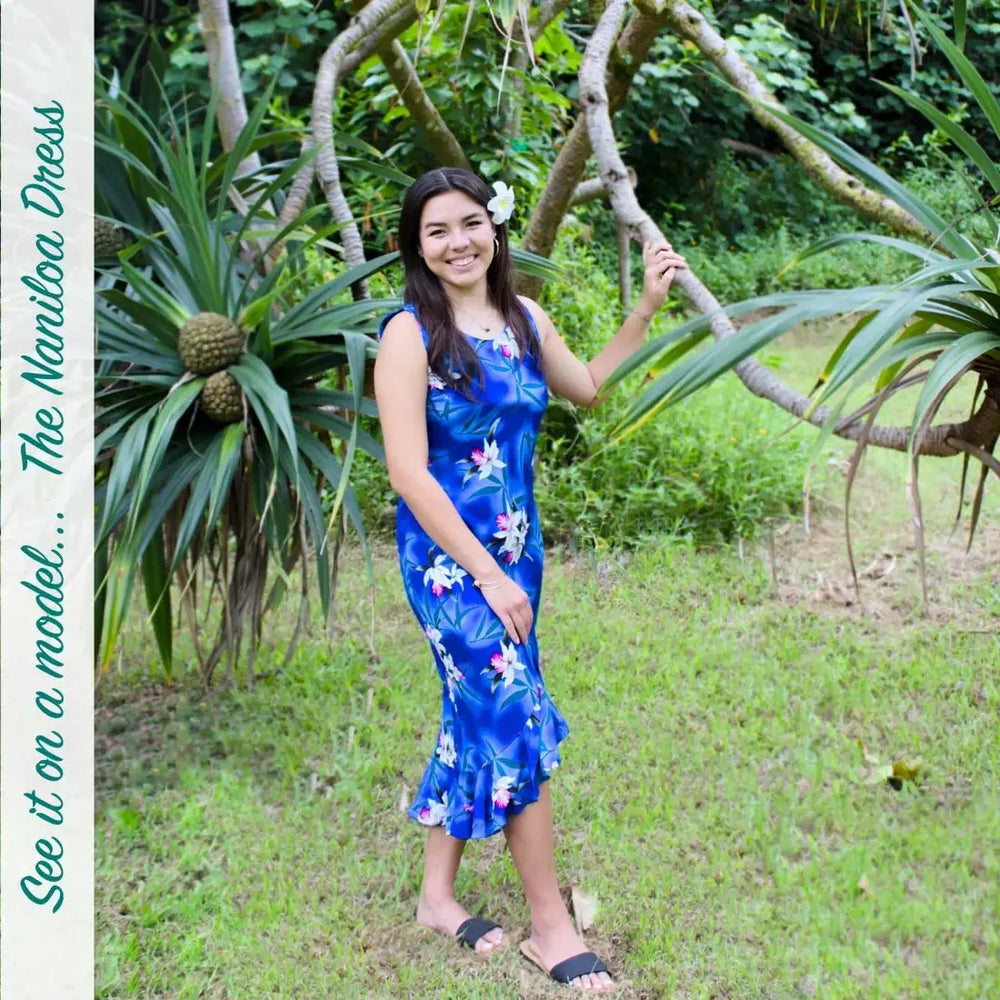 Calla White Naniloa Hawaiian Dress - Made in Hawaii