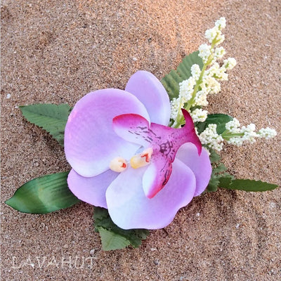 Cattleya Purple Hawaiian Flower Hair Clip - Made In Hawaii