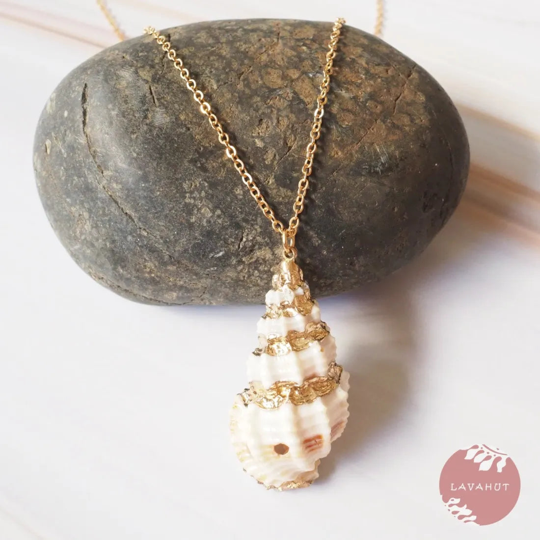 Cerithium Seashell Hawaiian Pendant Necklace - Made In Hawaii