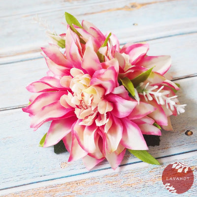 Chrysanthemum Blush Pink Hawaiian Flower Hair Clip - Made In Hawaii