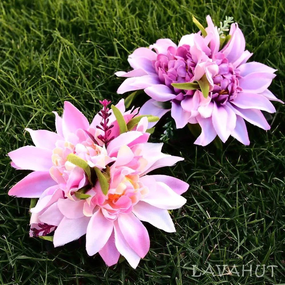 Chrysanthemum Pink Hawaiian Flower Hair Clip - Made In Hawaii