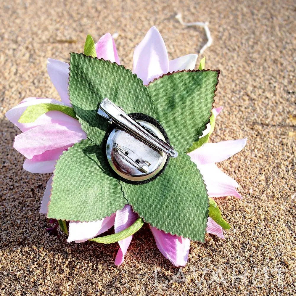 Chrysanthemum Pink Hawaiian Flower Hair Clip - Made in Hawaii