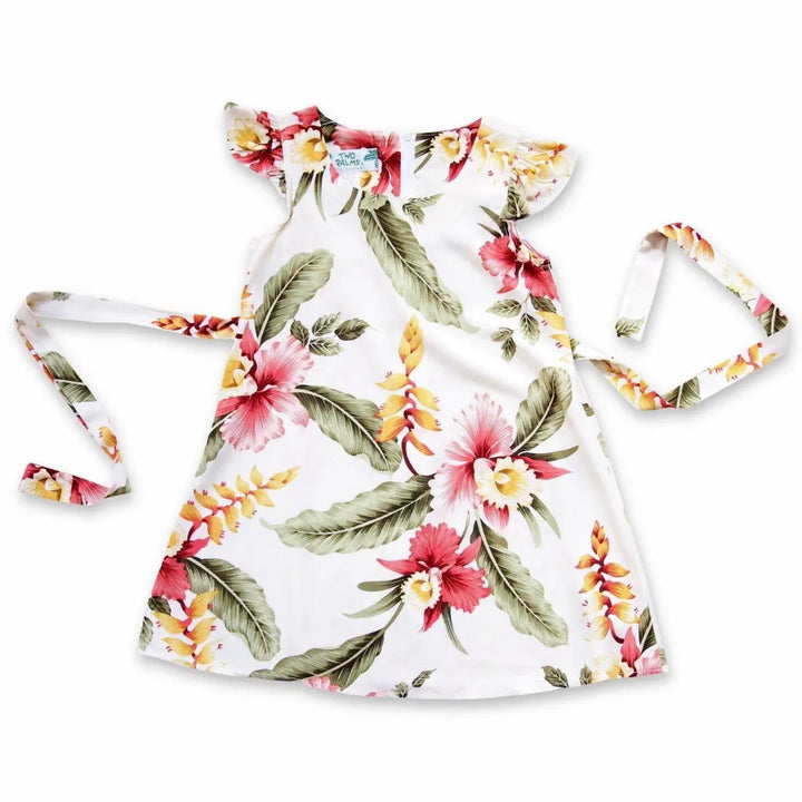 Cloud Cream Hawaiian Girl Rayon Dress - Made in Hawaii