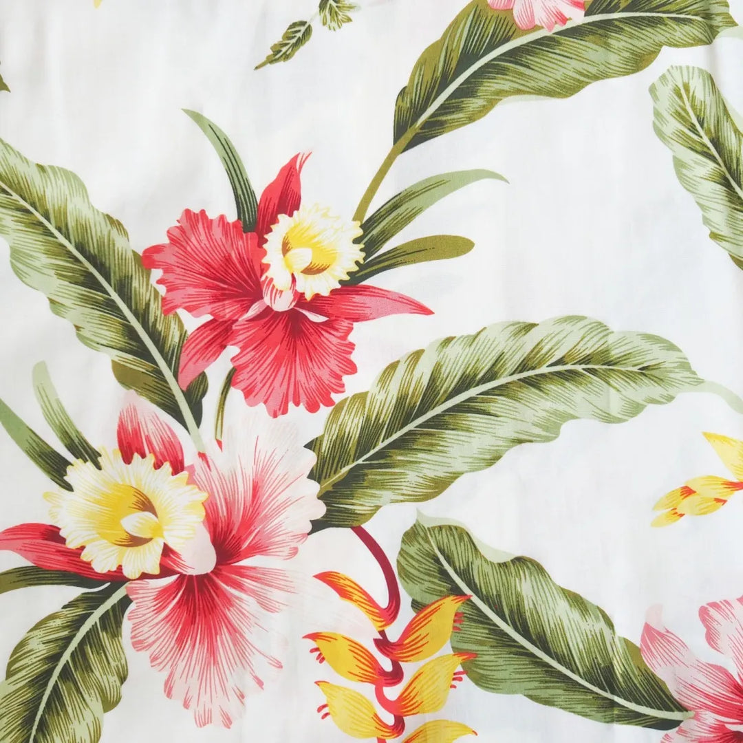 Cloud Cream Hawaiian Rayon Fabric by the Yard - Made in Hawaii