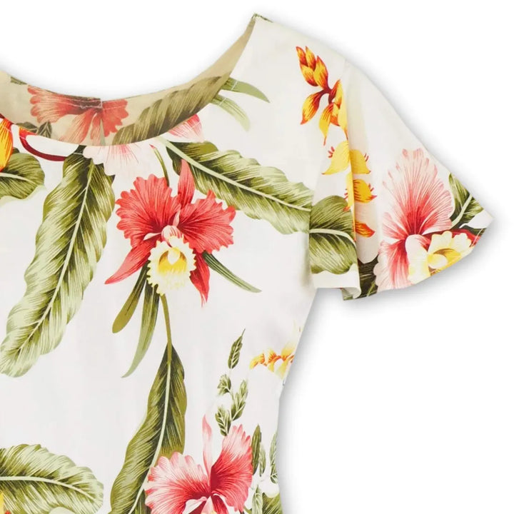 Cloud Cream Malia Hawaiian Dress - Made in Hawaii